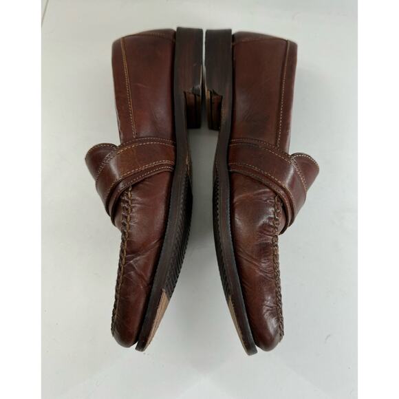 Coke Haan Made In Italy Dark Brown Penny Loafers Buckle Strap M 10.5! - Picture 6 of 9